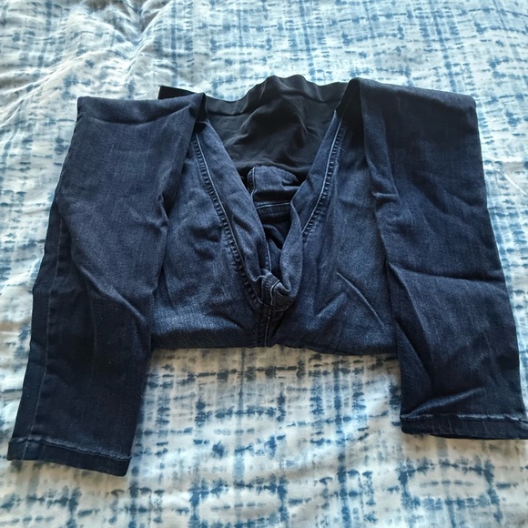 Indigo Blue Jeggings with Knee Patches - Picture 7 of 15